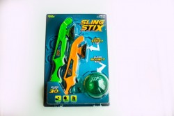Набор для игры Sling Stix, в наборе 2 устройства для запуска с присоской, 1 мячик попрыгунчик, 42*28*10см